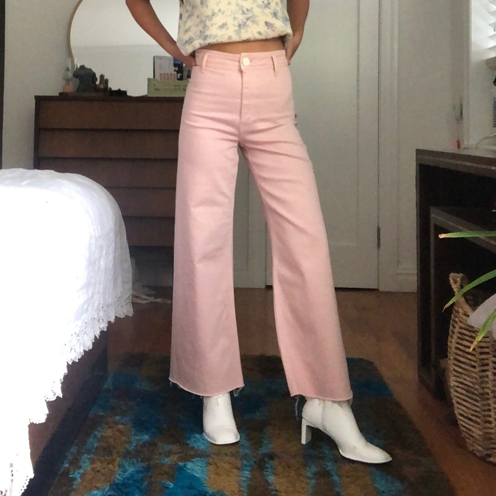 Zara The Marine Straight Pant in Light Pink